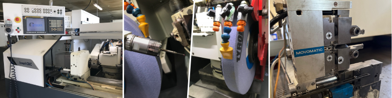 Rectifieuse Studer cnc équipée d'un palpeur de face et d'un stop cote movomatic permettant le contrôle automatique des faces et des cotes lors des opérations de rectification de précision.